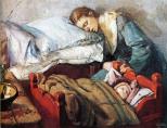 Christian Krohg - Sovende mor med barn